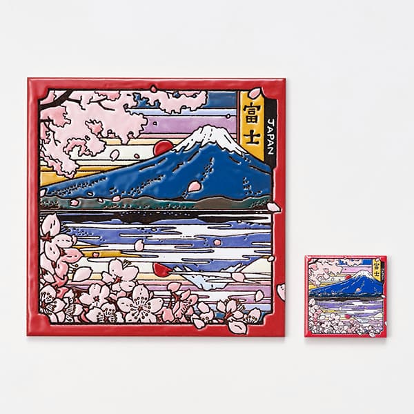 日本　富士山と桜
