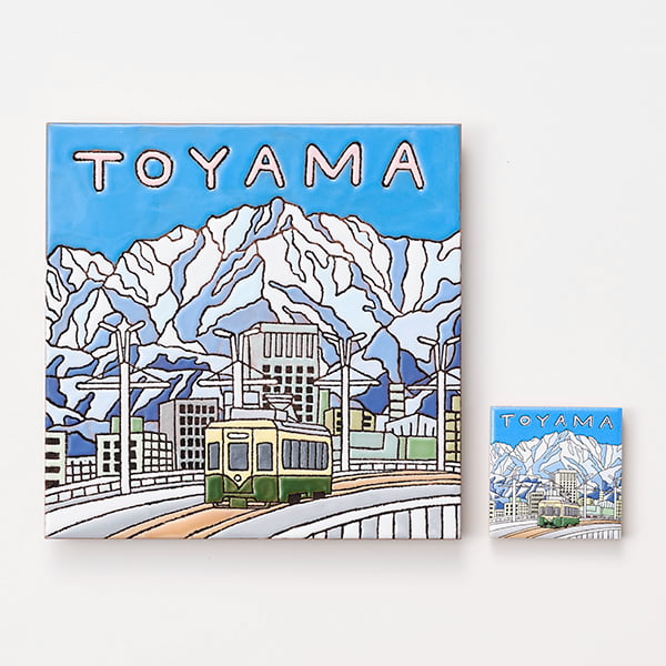 富山　立山連峰と市電