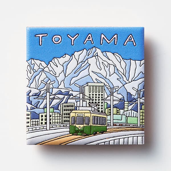 富山　立山連峰と市電